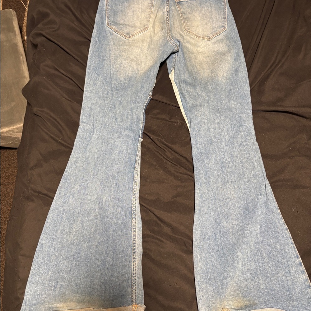 Patchwork Flare Jeans - image 3